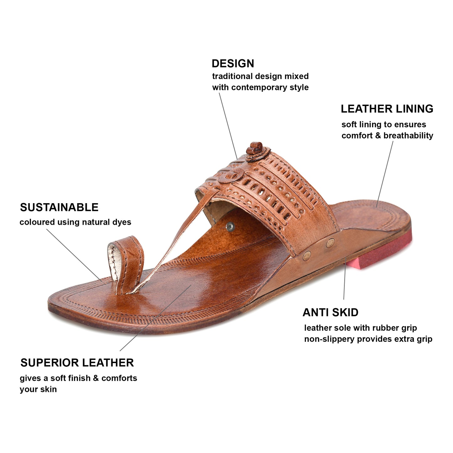 Stepsera Authentic Leather Kolhapuri Chappals for Men | Perfect Traditional & Ethnic Wedding Footwear