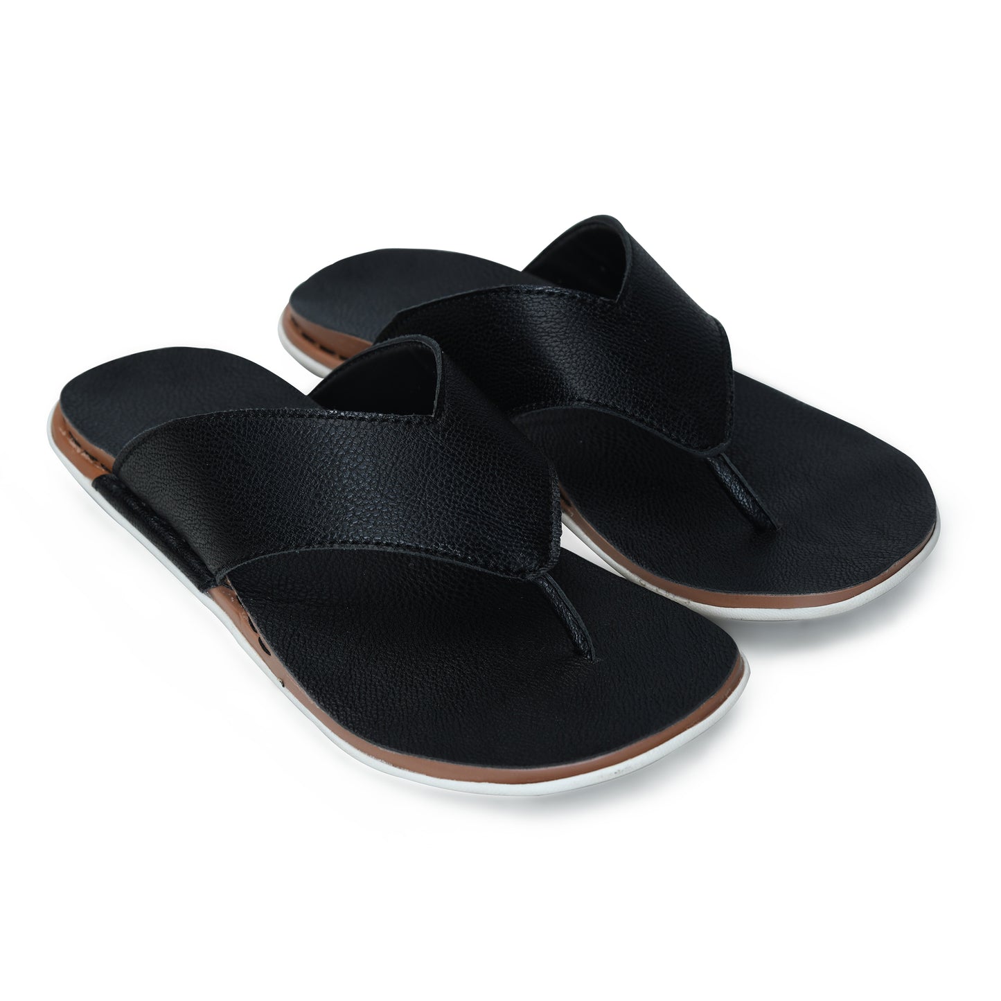 STEPSERA | Men's Faux Leather Slippers | Stylish, Lightweight & Comfortable Chappals for Casual, Ethnic, Party & Wedding