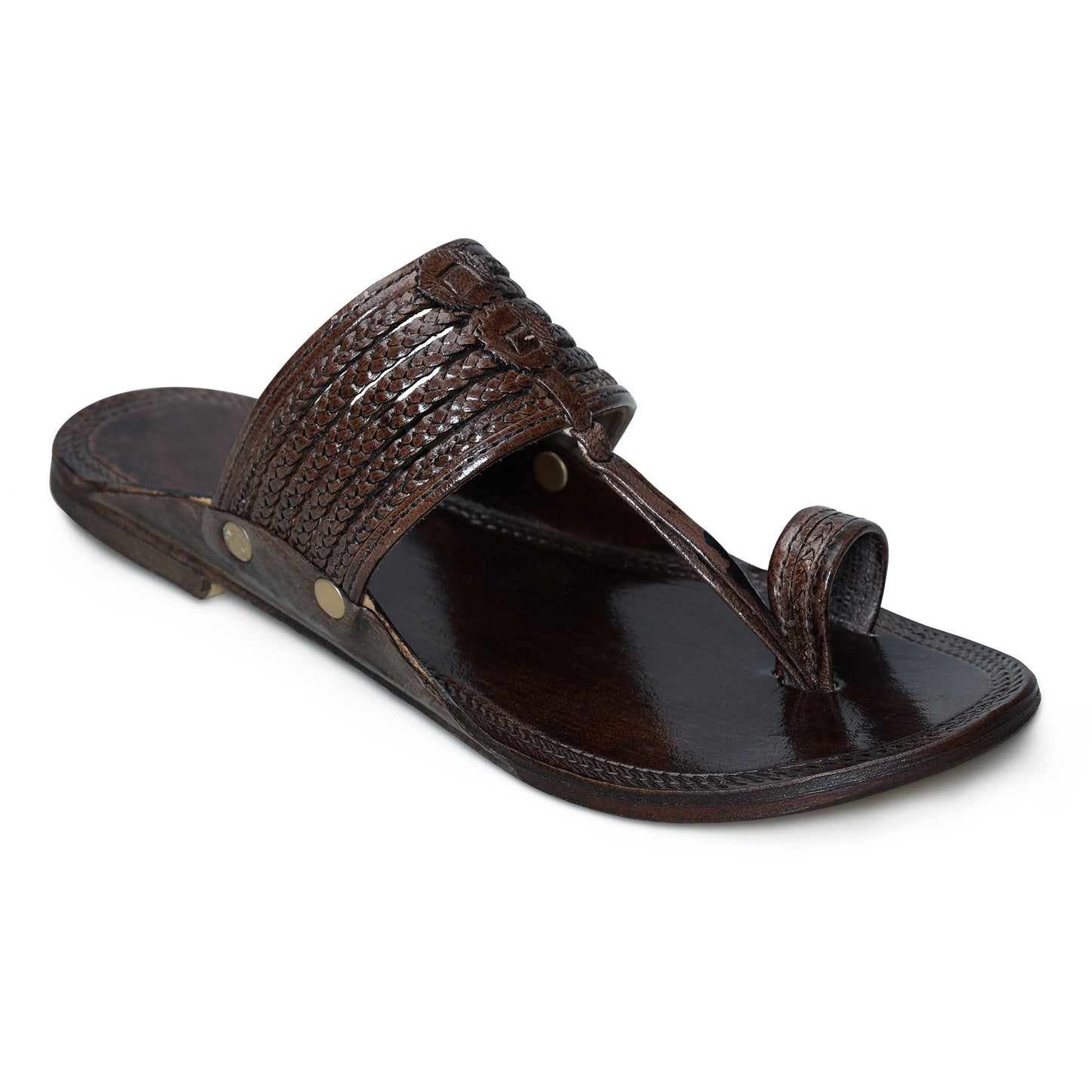 Stepsera Handmade Premium Leather Kolhapuri Chappals for Men | Traditional Ethnic Footwear for Weddings, Festive Occasions, and Daily Comfort