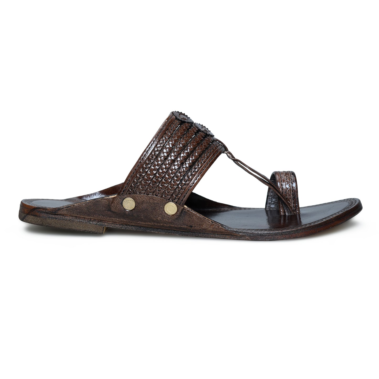 Stepsera Handmade Premium Leather Kolhapuri Chappals for Men | Traditional Ethnic Footwear for Weddings, Festive Occasions, and Daily Comfort