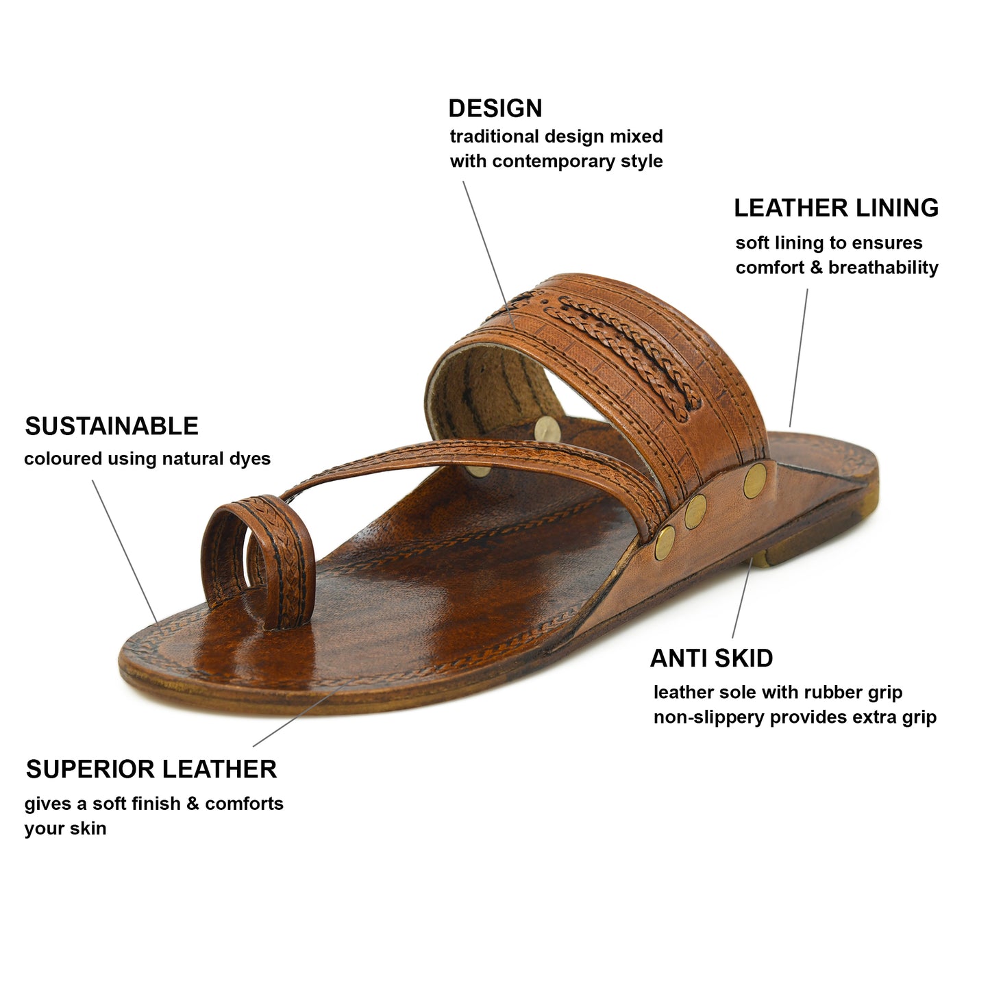 Stepsera Premium Handmade Men's Leather Kolhapuri Chappals | Stylish, Comfortable, and Durable Indian Footwear for Men | Perfect for Festivals & Weddings